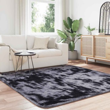 vidaXL Χαλί Shaggy με Ψηλό Πέλος NAVARRA Σκούρο Γκρι 200x200cm