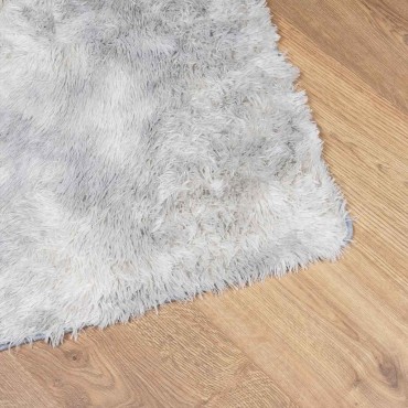 vidaXL Χαλί Shaggy με Ψηλό Πέλος NAVARRA Ανοιχτό Γκρι 200x200cm