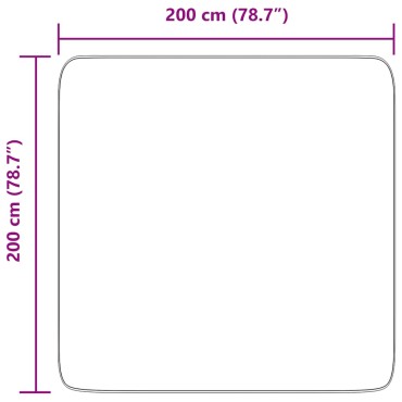 vidaXL Χαλί Shaggy με Ψηλό Πέλος NAVARRA Ανοιχτό Γκρι 200x200cm