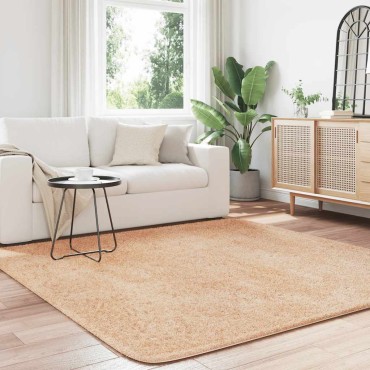 vidaXL Χαλί Shaggy με Ψηλό Πέλος NAVARRA Μπεζ 200x200cm πολυεστέρας