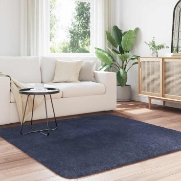 vidaXL Χαλί Shaggy με Ψηλό Πέλος NAVARRA Ναυτικό 160x160cm