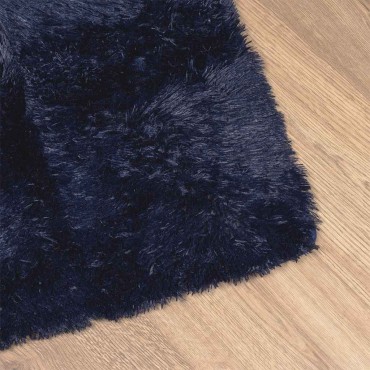 vidaXL Χαλί Shaggy με Ψηλό Πέλος NAVARRA Ναυτικό 160x160cm