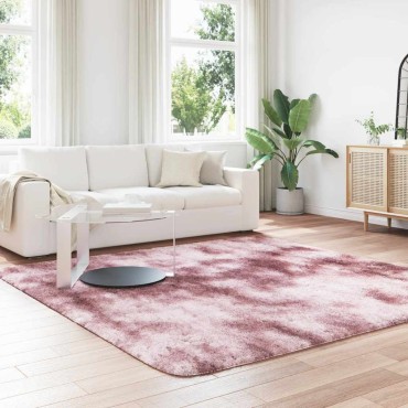 vidaXL Χαλί Shaggy με Ψηλό Πέλος NAVARRA Σκ. Ροζ 240x240cm