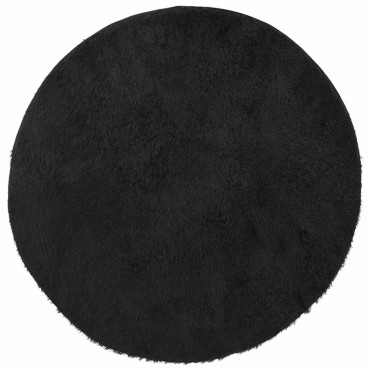 vidaXL Χαλί Shaggy με Ψηλό Πέλος NAVARRA Μαύρο 100x100cm πολυεστέρας