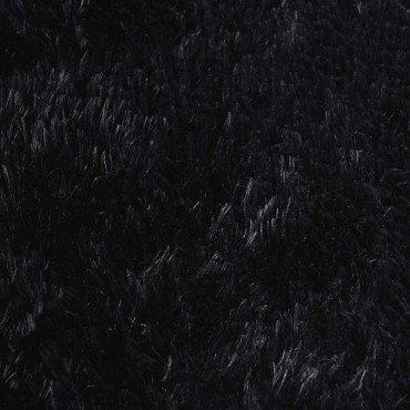 vidaXL Χαλί Shaggy με Ψηλό Πέλος NAVARRA Μαύρο 100x100cm πολυεστέρας
