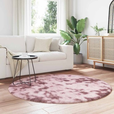vidaXL Χαλί Shaggy με Ψηλό Πέλος NAVARRA Σκ. Ροζ 160x160cm