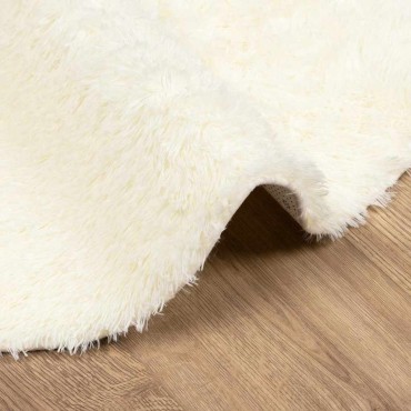 vidaXL Χαλί Shaggy με Ψηλό Πέλος NAVARRA Κρέμα 160x160cm πολυεστέρας