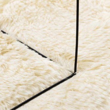 vidaXL Χαλί Shaggy με Ψηλό Πέλος NAVARRA Κρέμα 160x160cm πολυεστέρας