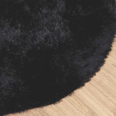 vidaXL Χαλί Shaggy με Ψηλό Πέλος NAVARRA Μαύρο 200x200cm πολυεστέρας