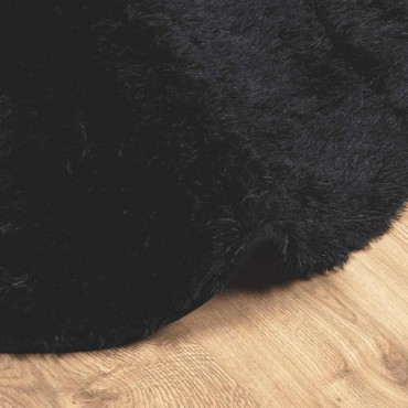 vidaXL Χαλί Shaggy με Ψηλό Πέλος NAVARRA Μαύρο 200x200cm πολυεστέρας