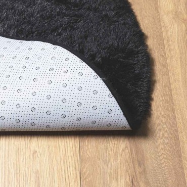 vidaXL Χαλί Shaggy με Ψηλό Πέλος NAVARRA Μαύρο 200x200cm πολυεστέρας