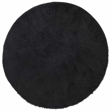 vidaXL Χαλί Shaggy με Ψηλό Πέλος NAVARRA Μαύρο 240x240cm πολυεστέρας