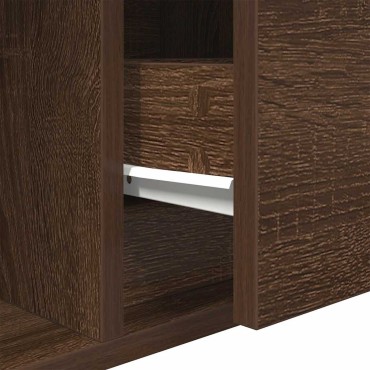 vidaXL Έπιπλο Τηλεόρασης καφέ δρυς 60x31x25,5cm Επεξεργασμένο Ξύλο