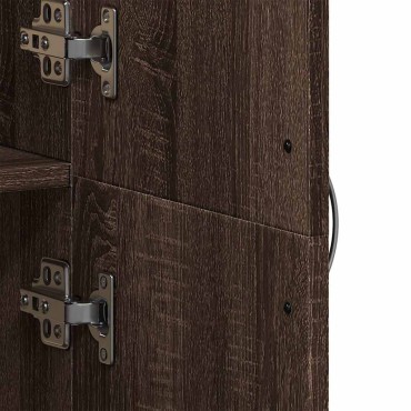 vidaXL ντουλάπι αρχείων καφέ δρυς 60x32x153cm Κατασκευασμένο ξύλο