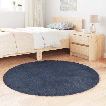 vidaXL Χαλί Shaggy με Ψηλό Πέλος NAVARRA Ναυτικό 120x120cm