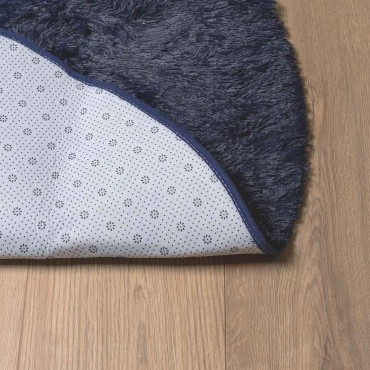 vidaXL Χαλί Shaggy με Ψηλό Πέλος NAVARRA Ναυτικό 120x120cm