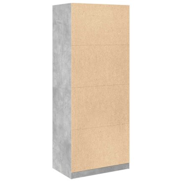 vidaXL Ντουλάπα Γκρι του Σκυροδέματος 80x50x200cm Επεξεργασμένο Ξύλο 1 τεμ.