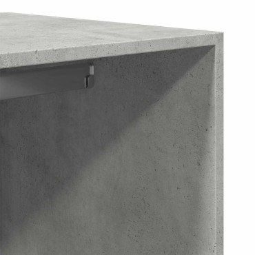 vidaXL Ντουλάπα Γκρι του Σκυροδέματος 80x50x200cm Επεξεργασμένο Ξύλο 1 τεμ.