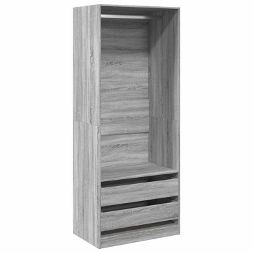 vidaXL Ντουλάπα Γκρι Sonoma 80x50x200cm από Επεξεργασμένο Ξύλο 1 τεμ.