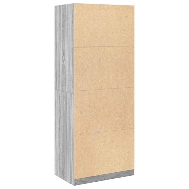 vidaXL Ντουλάπα Γκρι Sonoma 80x50x200cm από Επεξεργασμένο Ξύλο 1 τεμ.