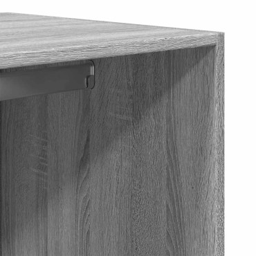 vidaXL Ντουλάπα Γκρι Sonoma 80x50x200cm από Επεξεργασμένο Ξύλο 1 τεμ.
