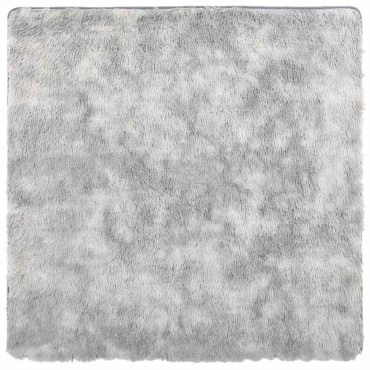 vidaXL Χαλί Shaggy με Ψηλό Πέλος NAVARRA Ανοιχτό Γκρι 120x120cm