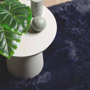 vidaXL Χαλί Shaggy με Ψηλό Πέλος NAVARRA Ναυτικό 240x240cm