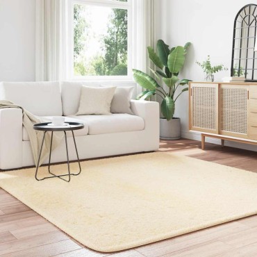 vidaXL Χαλί Shaggy με Ψηλό Πέλος NAVARRA Κρέμα 200x200cm πολυεστέρας
