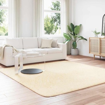 vidaXL Χαλί Shaggy με Ψηλό Πέλος NAVARRA Κρεμ 240x240cm πολυεστέρας