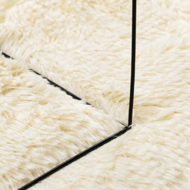 vidaXL Χαλί Shaggy με Ψηλό Πέλος NAVARRA Κρεμ 240x240cm πολυεστέρας