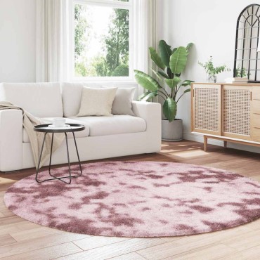 vidaXL Χαλί Shaggy με Ψηλό Πέλος NAVARRA Σκ. Ροζ 200x200cm