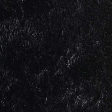 vidaXL Χαλί Shaggy με Ψηλό Πέλος NAVARRA Μαύρο 120x120cm πολυεστέρας