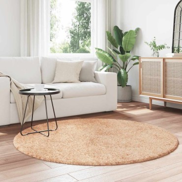vidaXL Χαλί Shaggy με Ψηλό Πέλος NAVARRA Μπεζ 160x160cm πολυεστέρας