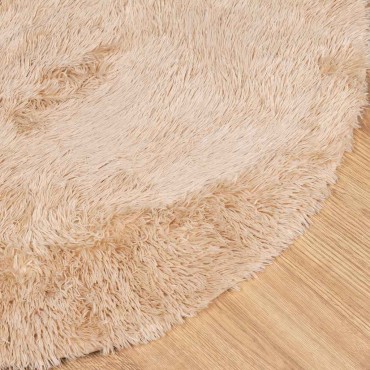 vidaXL Χαλί Shaggy με Ψηλό Πέλος NAVARRA Μπεζ 160x160cm πολυεστέρας
