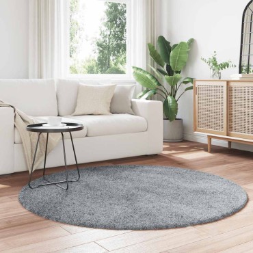 vidaXL Χαλί Shaggy με Ψηλό Πέλος NAVARRA Ασημί Γκρι 160x160cm