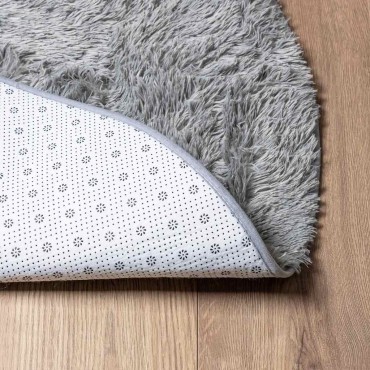 vidaXL Χαλί Shaggy με Ψηλό Πέλος NAVARRA Ασημί Γκρι 160x160cm