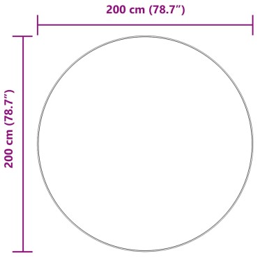 vidaXL Χαλί Shaggy με Ψηλό Πέλος NAVARRA Ναυτικό 200x200cm