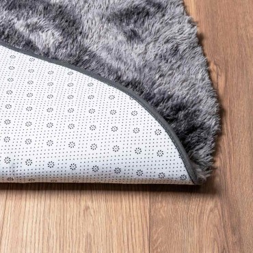 vidaXL Χαλί Shaggy με Ψηλό Πέλος NAVARRA Σκούρο Γκρι 240x240cm