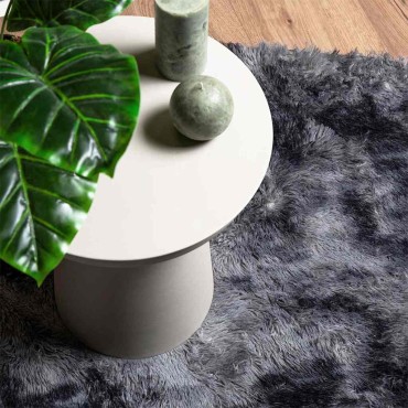 vidaXL Χαλί Shaggy με Ψηλό Πέλος NAVARRA Σκούρο Γκρι 240x240cm