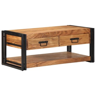 vidaXL Τραπεζάκι σαλονιού 90x50x38cm μασίφ ξύλο ακακίας 1 τεμ.