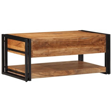 vidaXL Τραπεζάκι σαλονιού 90x50x38cm μασίφ ξύλο ακακίας 1 τεμ.