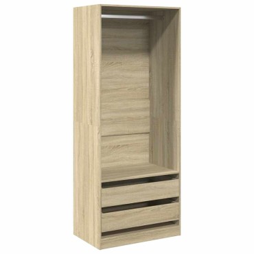 vidaXL Ντουλάπα Χρώμα Sonoma Δρυς 80x50x200cm από Επεξ. Ξύλο 1 τεμ.