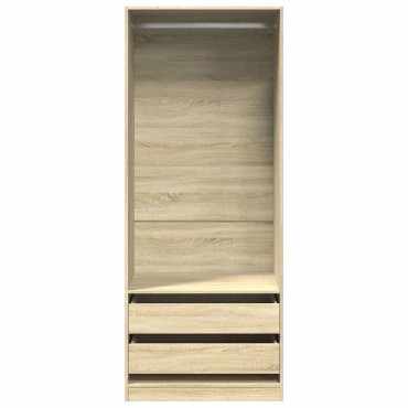vidaXL Ντουλάπα Χρώμα Sonoma Δρυς 80x50x200cm από Επεξ. Ξύλο 1 τεμ.