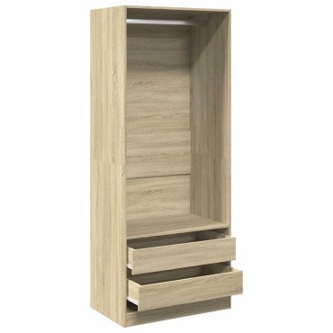 vidaXL Ντουλάπα Χρώμα Sonoma Δρυς 80x50x200cm από Επεξ. Ξύλο 1 τεμ.