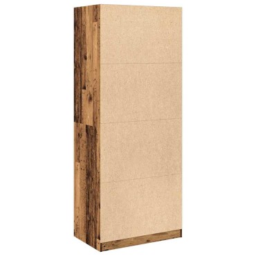 vidaXL Ντουλάπα Όψη Παλαιού Ξύλου 80x50x200cm από Επεξεργασμένο Ξύλο 1 τεμ.