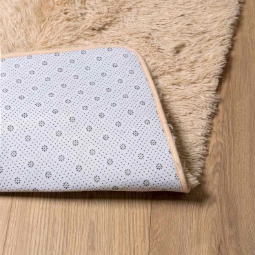 vidaXL Χαλί Shaggy με Ψηλό Πέλος NAVARRA Μπεζ 160x160cm πολυεστέρας