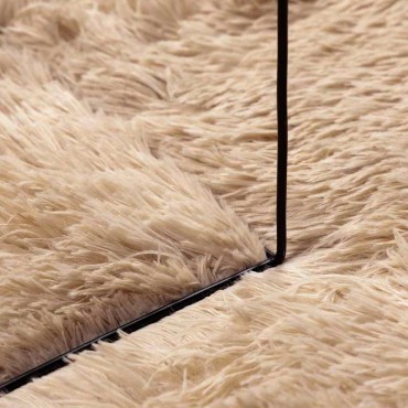 vidaXL Χαλί Shaggy με Ψηλό Πέλος NAVARRA Μπεζ 160x160cm πολυεστέρας