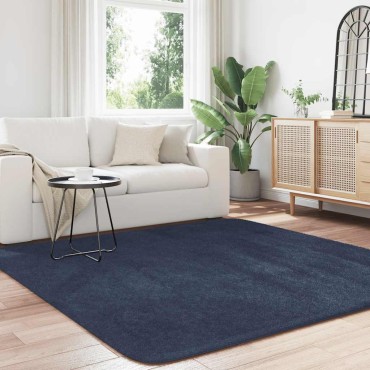 vidaXL Χαλί Shaggy με Ψηλό Πέλος NAVARRA Ναυτικό 200x200cm