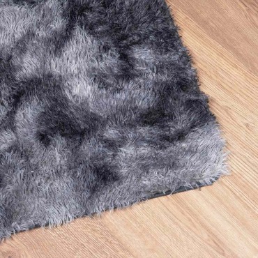 vidaXL Χαλί Shaggy με Ψηλό Πέλος NAVARRA Σκούρο Γκρι 240x240cm
