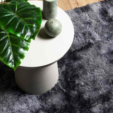 vidaXL Χαλί Shaggy με Ψηλό Πέλος NAVARRA Σκούρο Γκρι 240x240cm